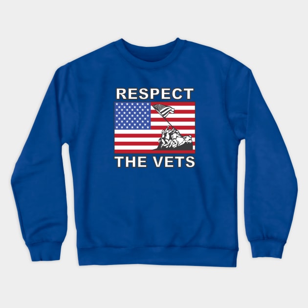 Respect The Veterans Crewneck Sweatshirt by UnitedShirtsofAmerica